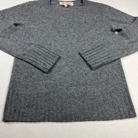 Ainsley Cashmere Sweater Gray Soft Warm Long Sleeve Crew Neck Pullover SMALL - Picture 2 of 10